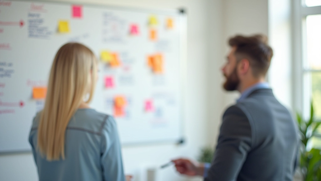 Teamleden bespreken crowdfunding strategie rond whiteboard